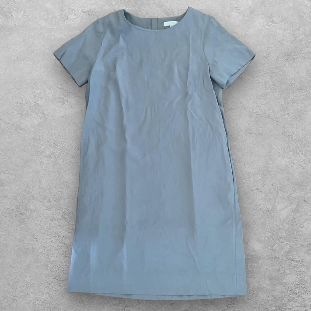 COS Light Blue Short Sleeve Shift Mini Dress 8